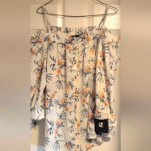 NWT iZ BYER woman's XXL off the shoulder shirt with straps.